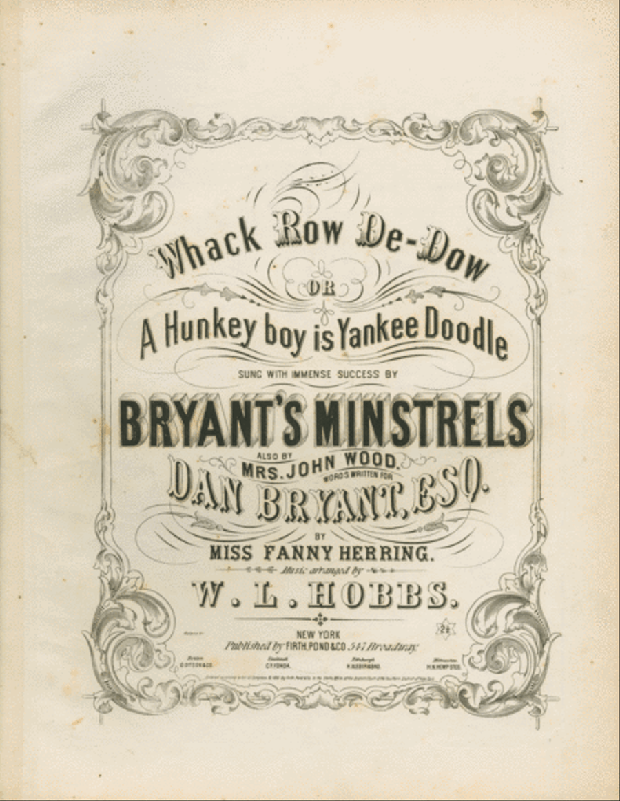 Whack Row De-Dow, or, A Hunkey Boy is Yankee Doodle Voice scores gallery preview page 1