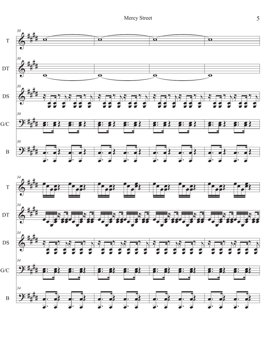 Mercy Street Percussion Ensemble scores gallery preview page 5