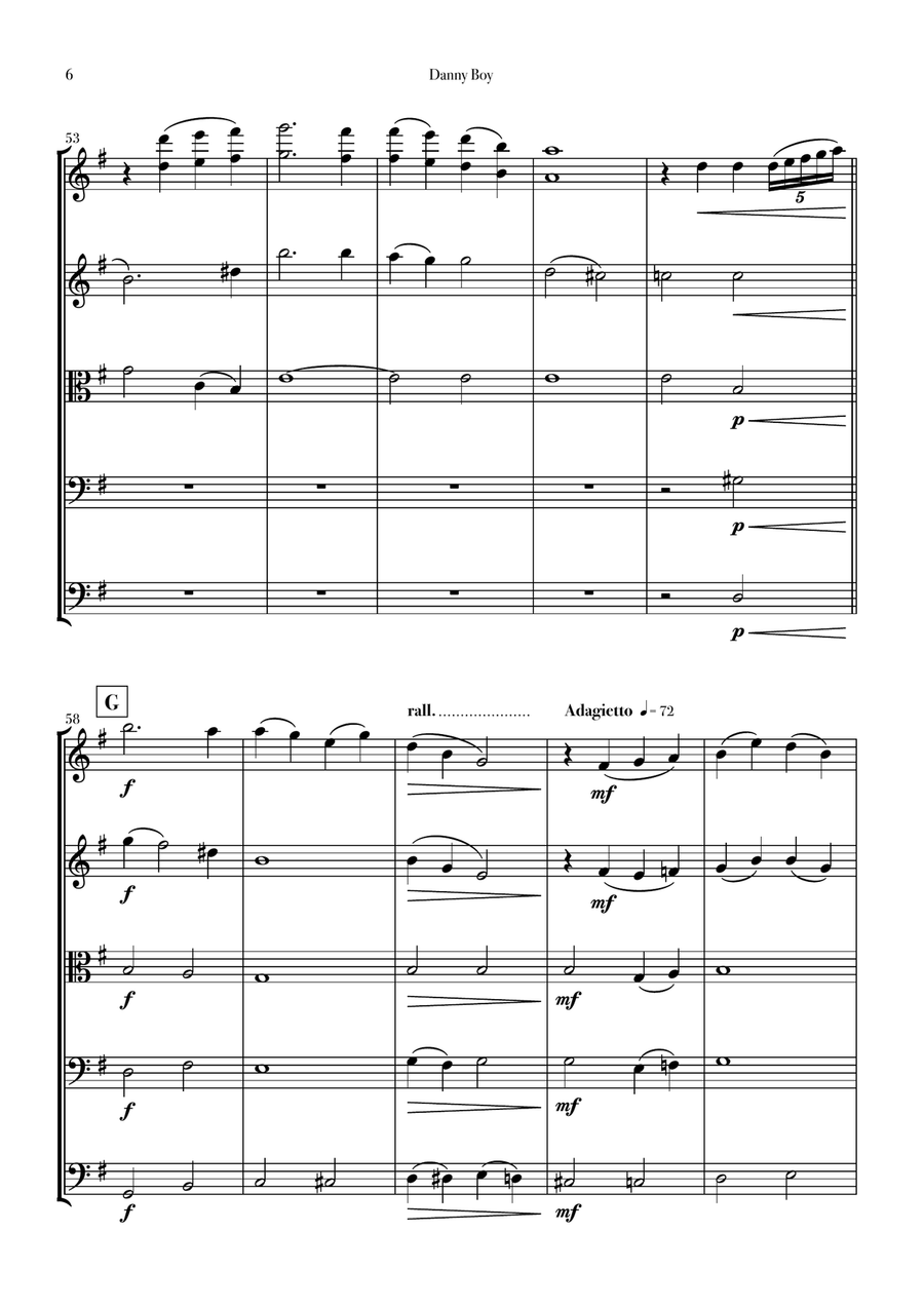 Danny Boy String Orchestra scores gallery preview page 6