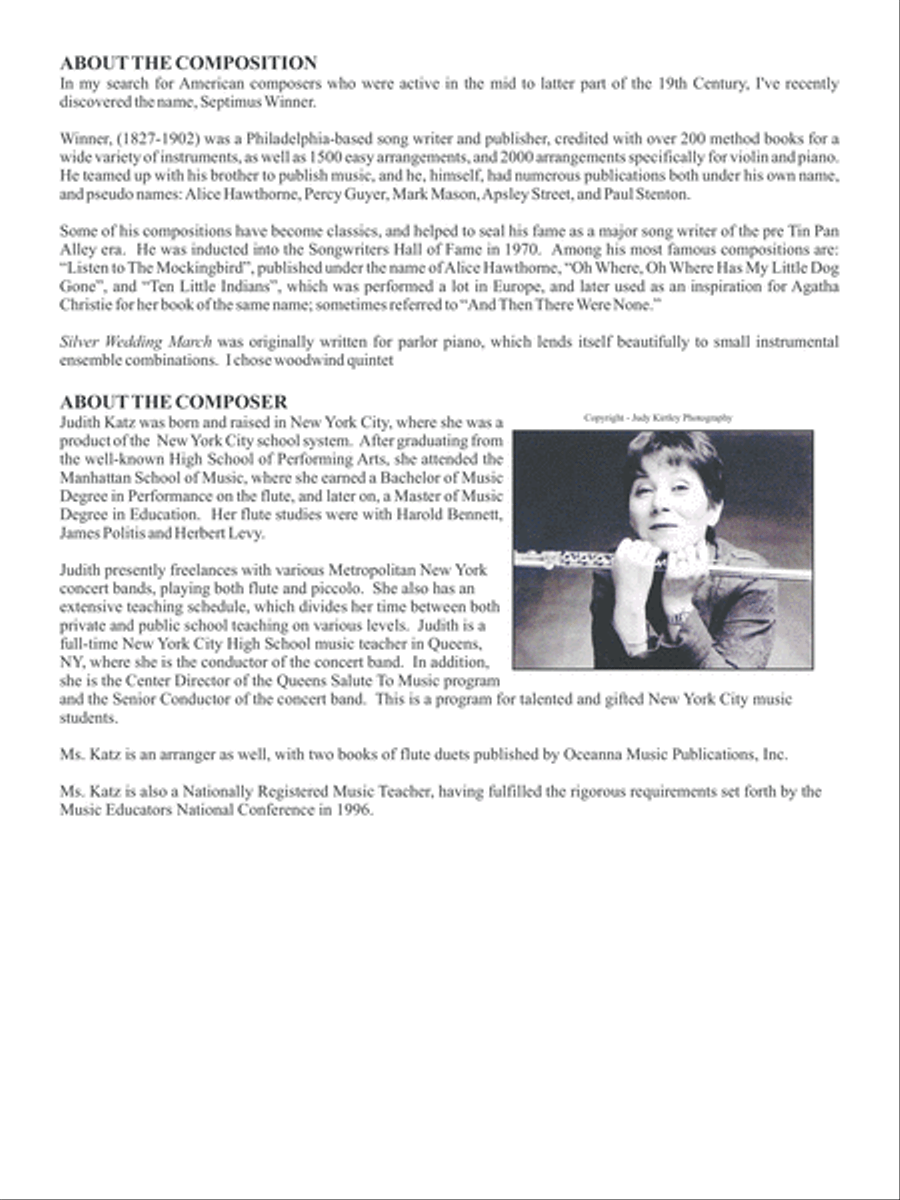 Silver Wedding March Woodwind Quintet scores gallery preview page 2