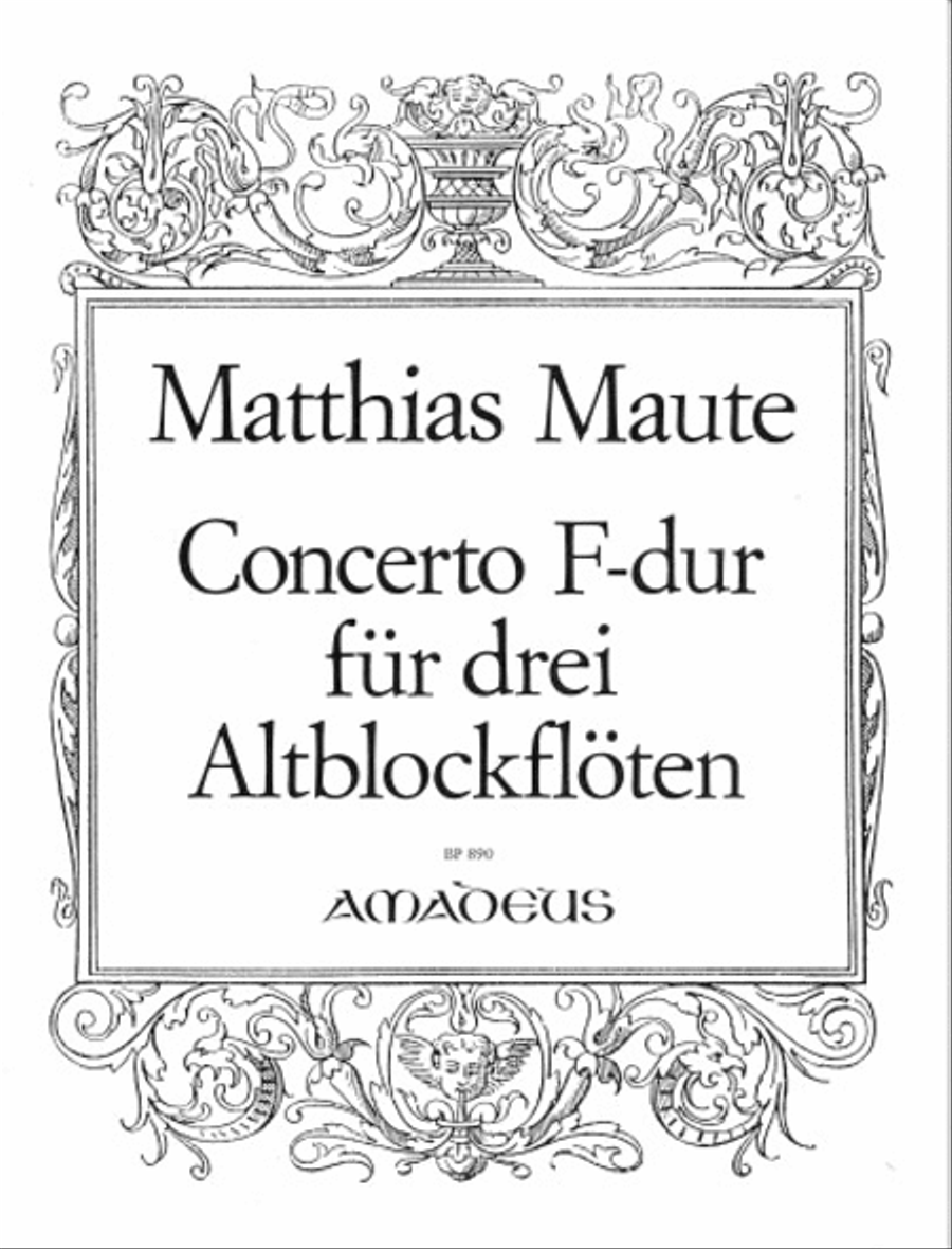 Concerto F major Concerto F major Alto Recorder scores gallery preview page 1
