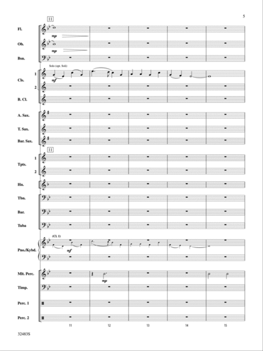 Angels from the Realms of Glory Concert Band scores gallery preview page 4