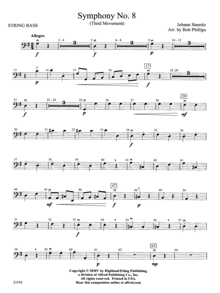 Symphony No. 8: String Bass