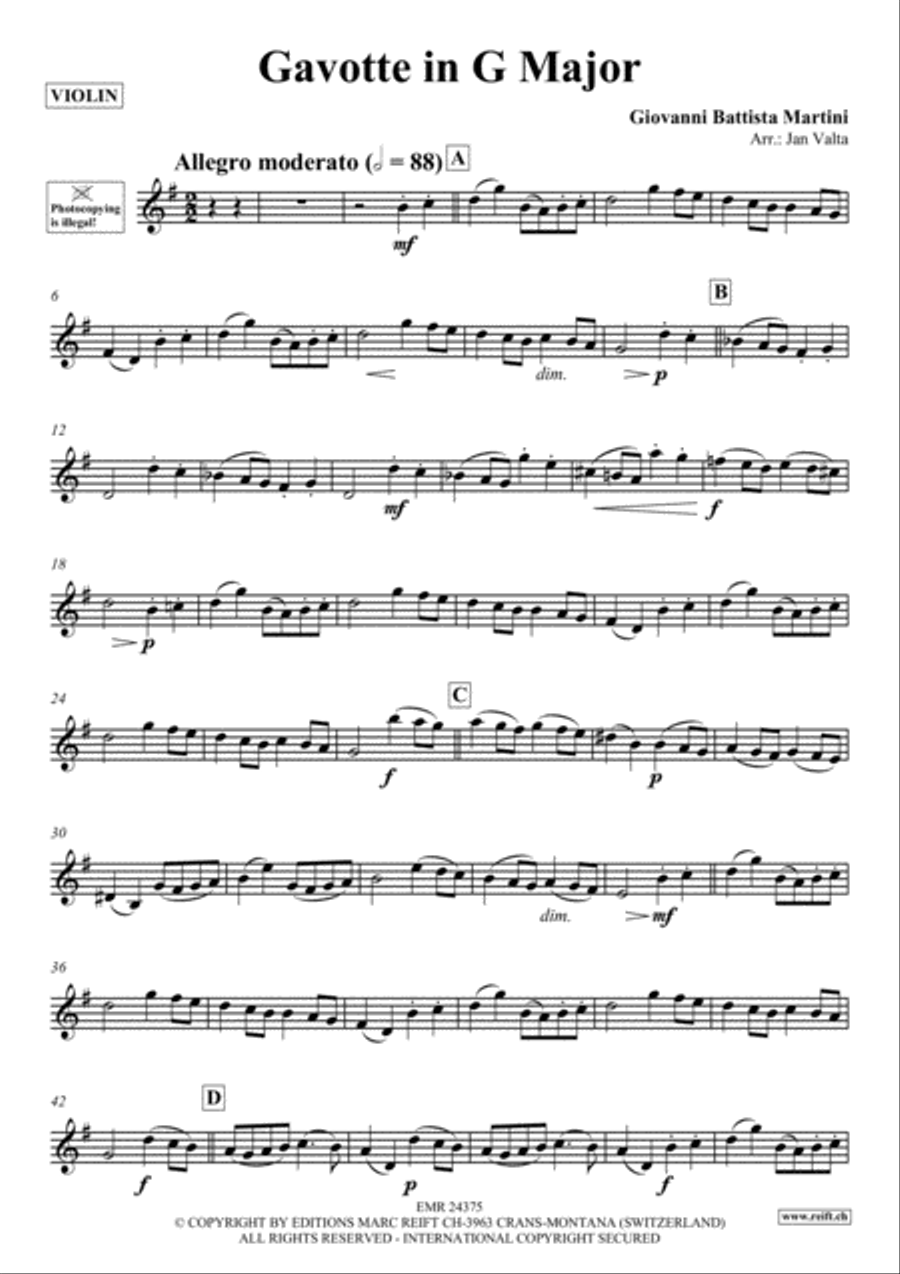 Gavotte in G Major Gavotte in G Major Violin Solo scores gallery preview page 2