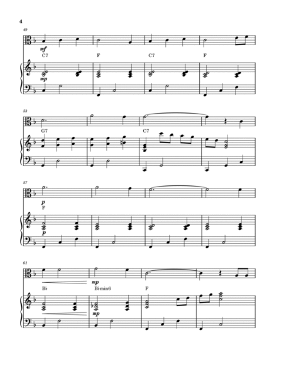 My Wild Irish Rose (Viola and Piano) Piano scores gallery preview page 4