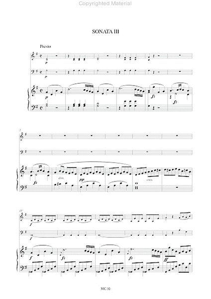 3 Sonatas Op. 27 for Piano (Harpsichord), Violin and Violoncello
