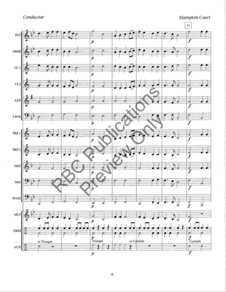 Hampton Court Hampton Court Concert Band scores gallery preview page 5