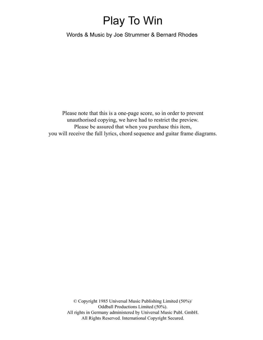 Play To Win Acoustic Guitar scores gallery preview page 1