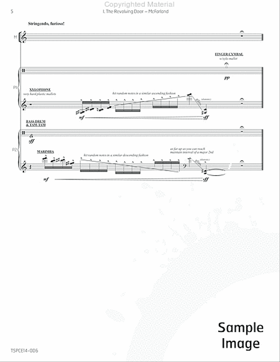 5 Songs in the Age of Stupidity Percussion Ensemble scores gallery preview page 11