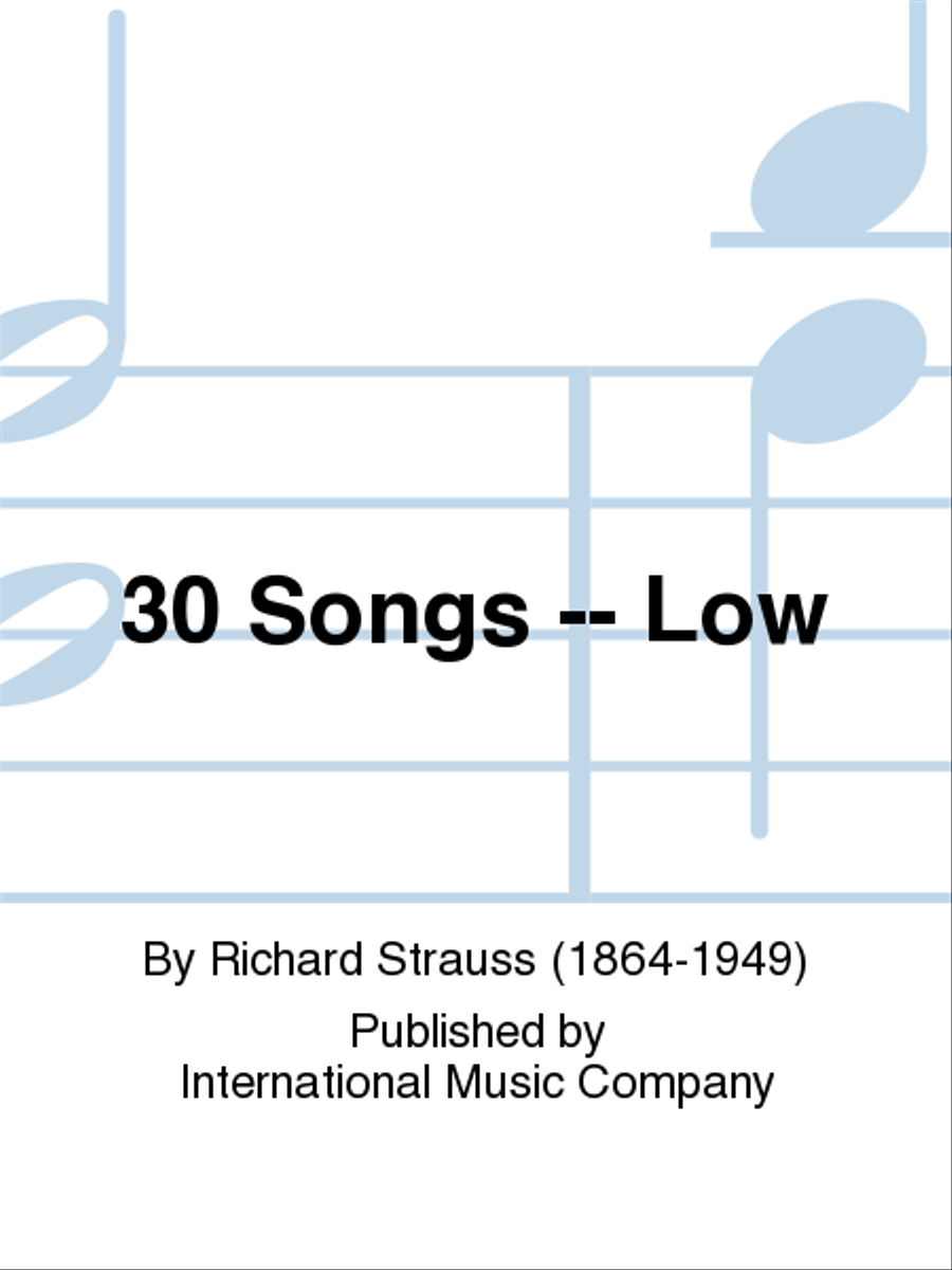 30 Songs. (G. & E.) - Low Low Voice scores gallery preview page 1