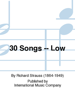 Book cover for 30 Songs. (G. & E.) - Low