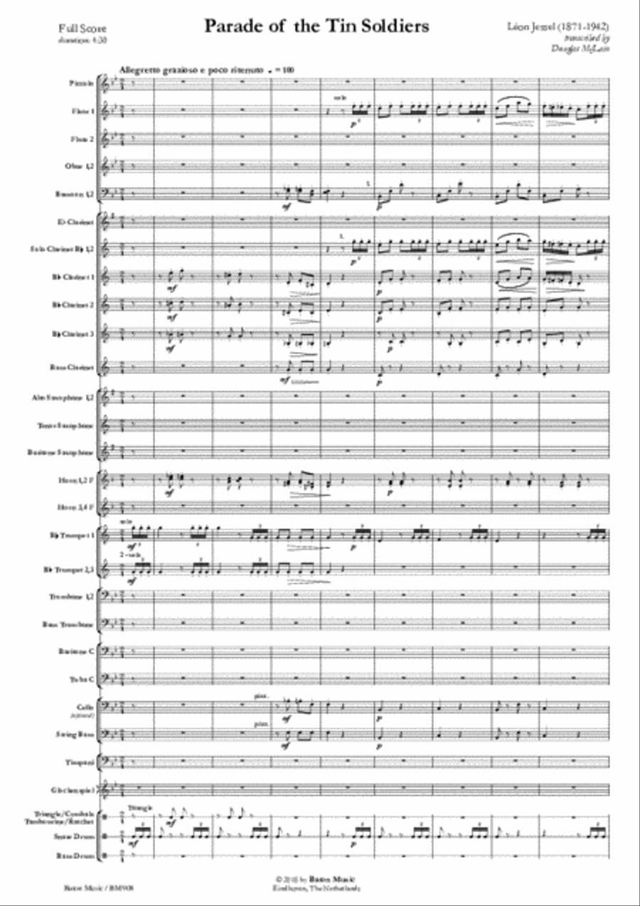Parade of the Tin Soldiers Concert Band scores gallery preview page 2