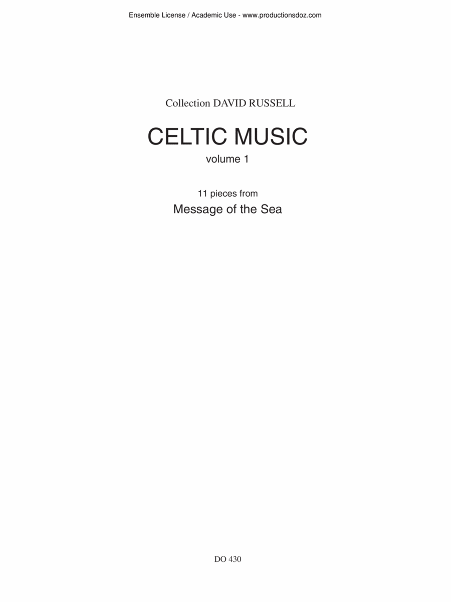 Message of the Sea, Celtic Music for Guitar, vol. 1 Classical Guitar scores gallery preview page 1