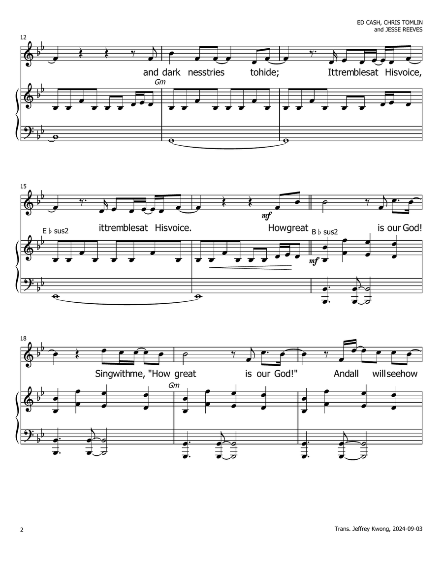 How Great Is Our God A Cappella scores gallery preview page 2