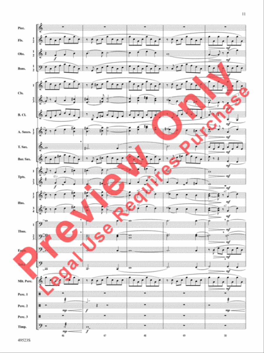 Life Eternal Concert Band scores gallery preview page 12