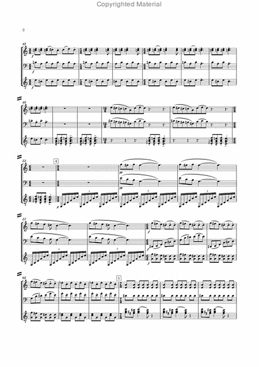 A tre (1991) fur Violine, Violoncello und Gitarre