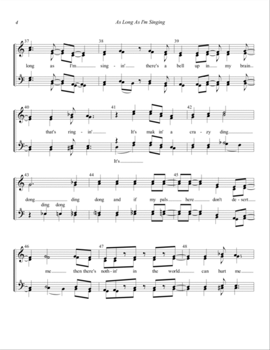 As Long As I'm Singing SSAA scores gallery preview page 4