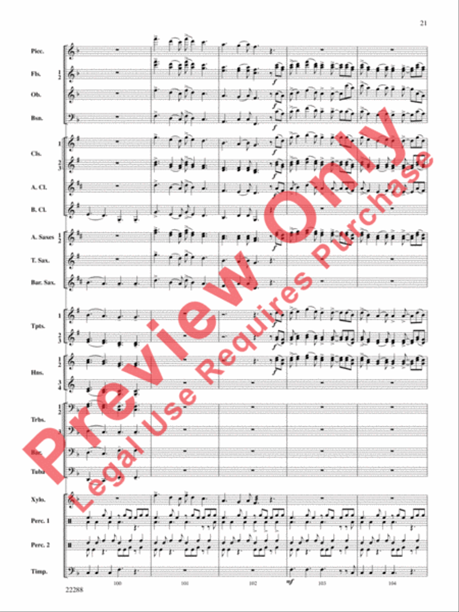 Mandjiani Concert Band scores gallery preview page 22