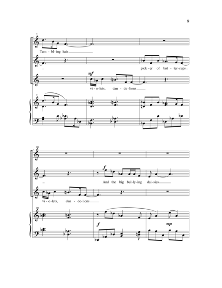 Chansons Innocentes Women's Choir scores gallery preview page 11