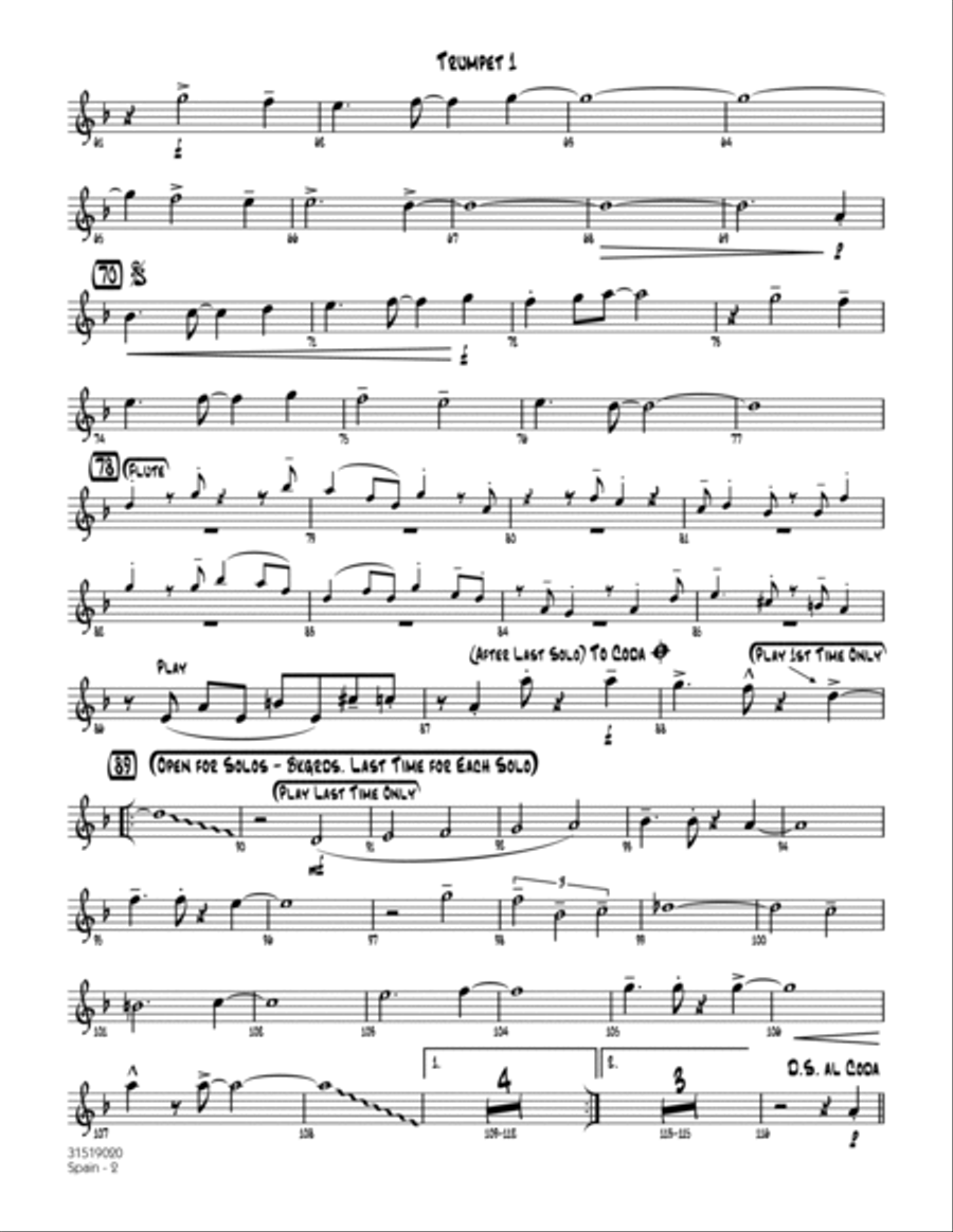 Spain - Trumpet 1 Spain - Trumpet 1 Trumpet scores gallery preview page 2