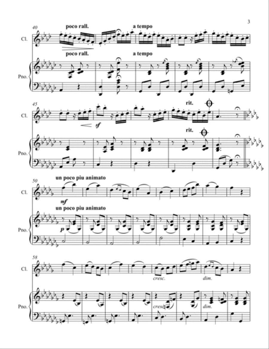 Serenade Badine Clarinet Solo scores gallery preview page 3