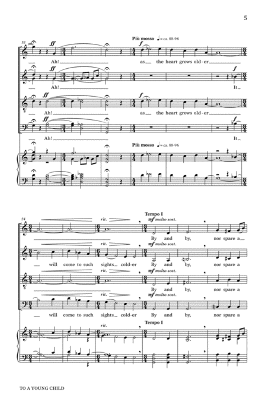 To A Young Child 4-Part scores gallery preview page 3