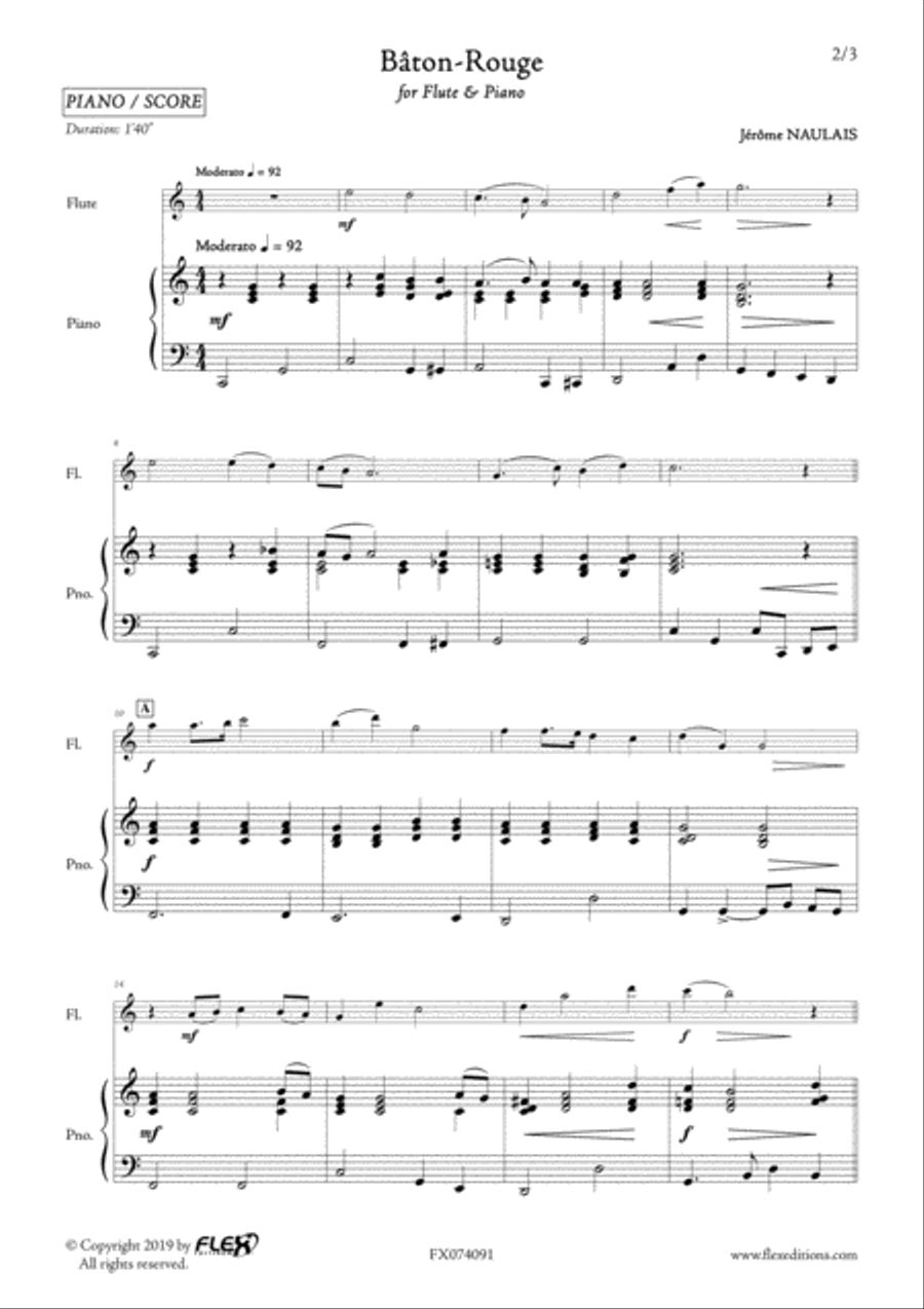 Baton-Rouge Flute Solo scores gallery preview page 3