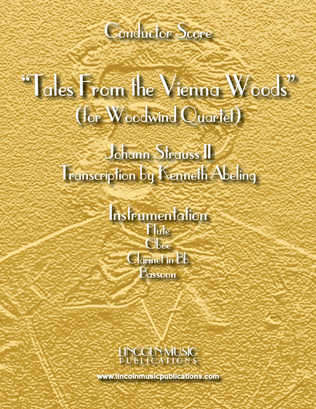 Book cover for Tales From the Vienna Woods (for Woodwind Quartet)