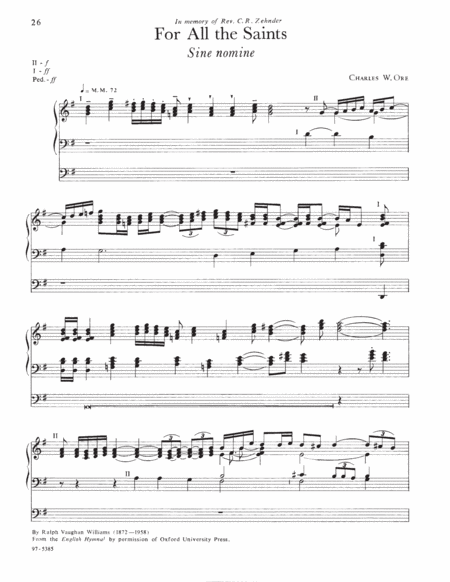 Eleven Compositions for Organ, Set II