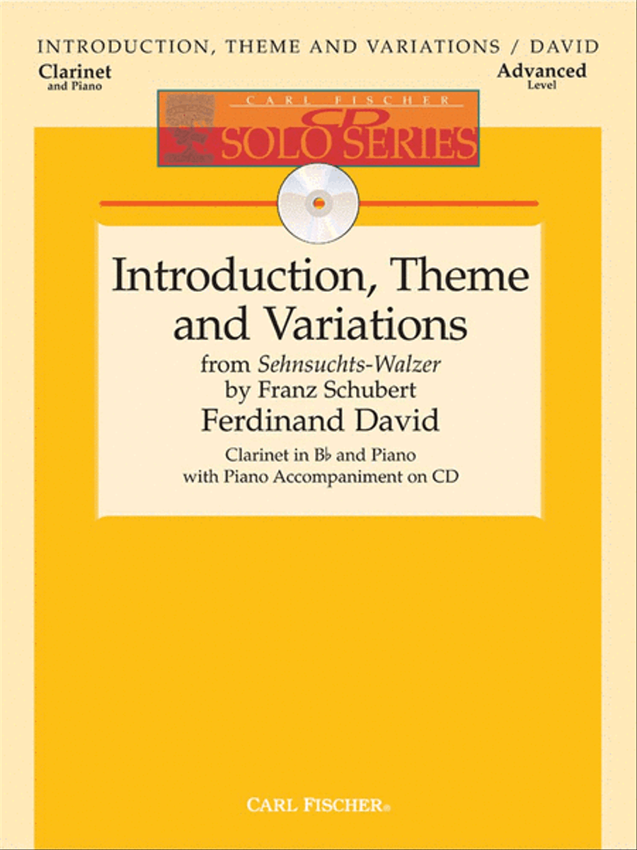 Introduction, Theme And Variations B-Flat Clarinet scores gallery preview page 1
