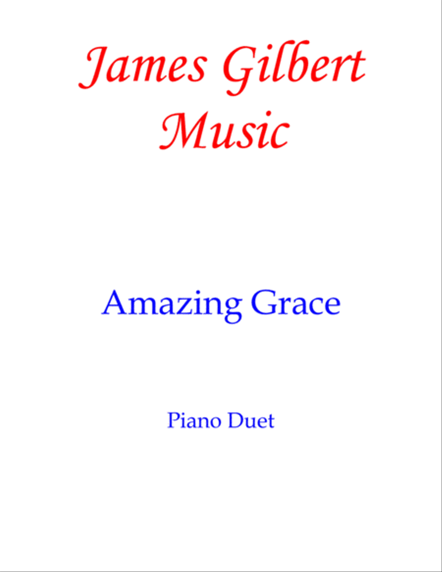 Amazing Grace (NEW BRITAIN) 1 Piano, 4-Hands scores gallery preview page 1