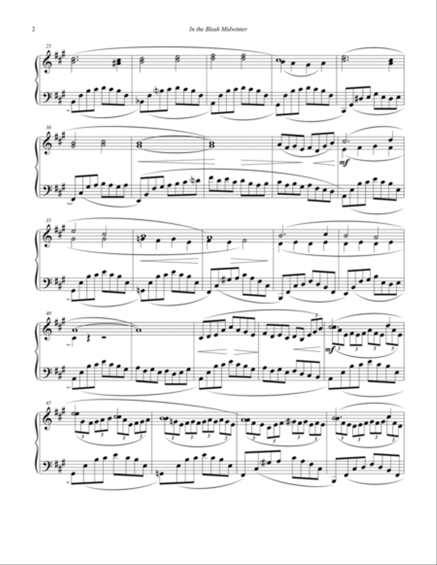 In the Bleak Midwinter Piano Solo scores gallery preview page 4