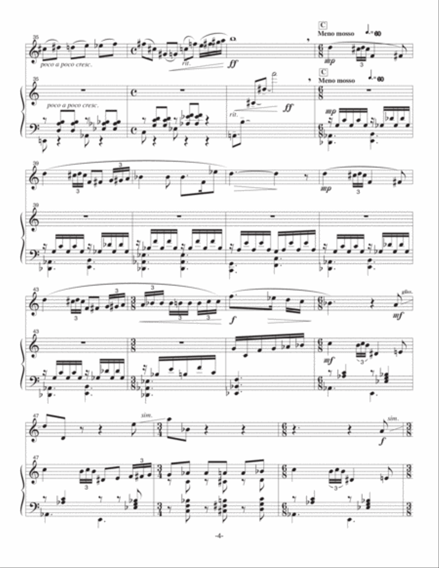 Sonatine for Clarinet and Piano Clarinet Solo scores gallery preview page 5