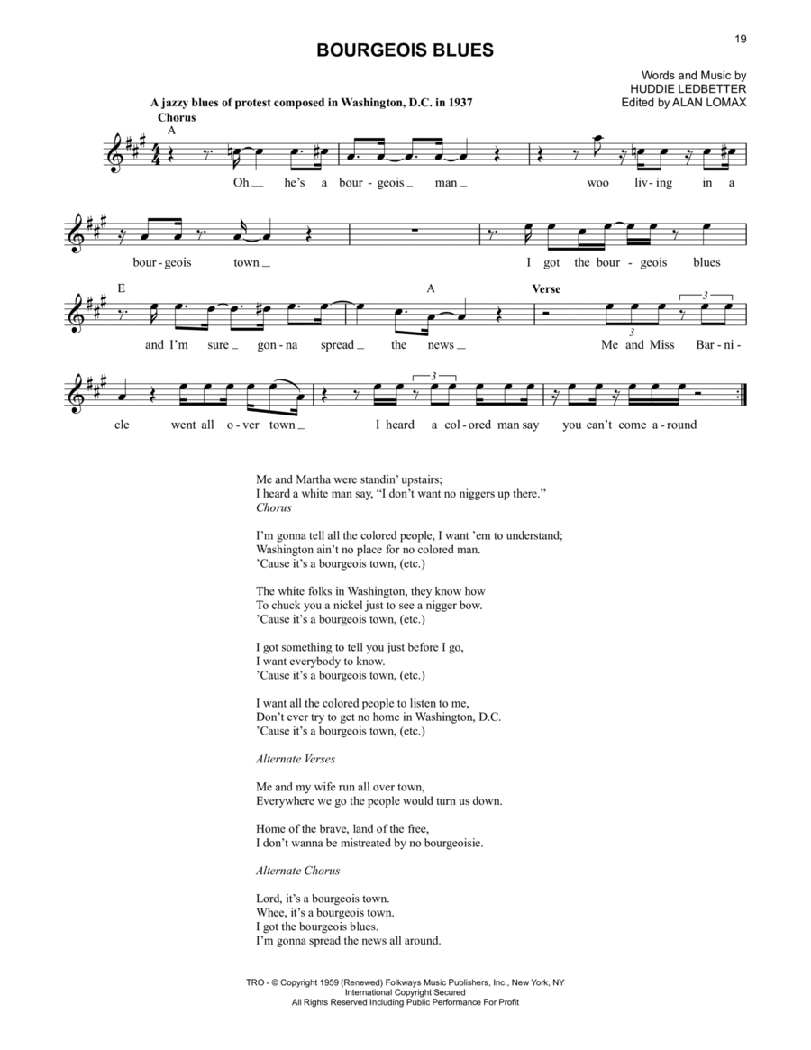 Bourgeois Blues Piano scores gallery preview page 1