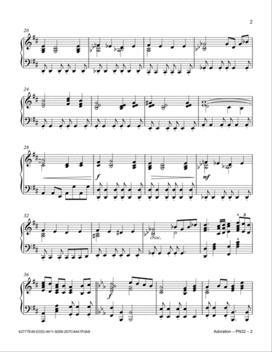 Adoration Piano Solo scores gallery preview page 3