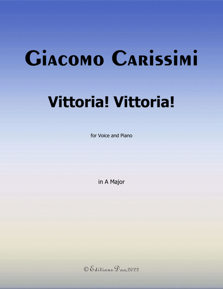 Vittoria! Vittoria! by Carissimi, in A Major