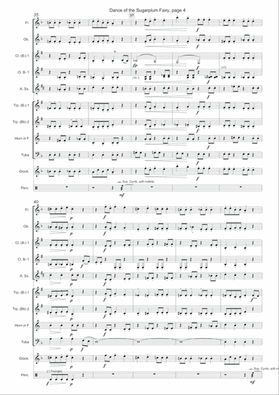 Dance of the sugarplum fairy Concert Band scores gallery preview page 5