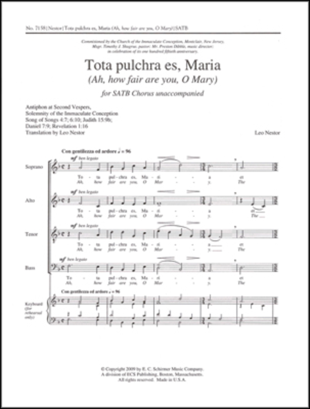 Tota pulchra es, Maria (Ah, how fair are you, O Mary) image number null