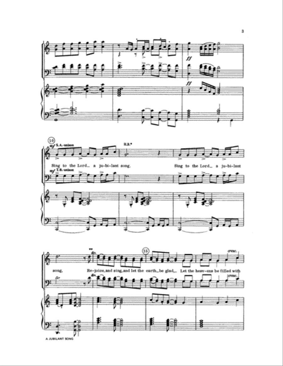 A Jubilant Song A Jubilant Song 4-Part scores gallery preview page 4