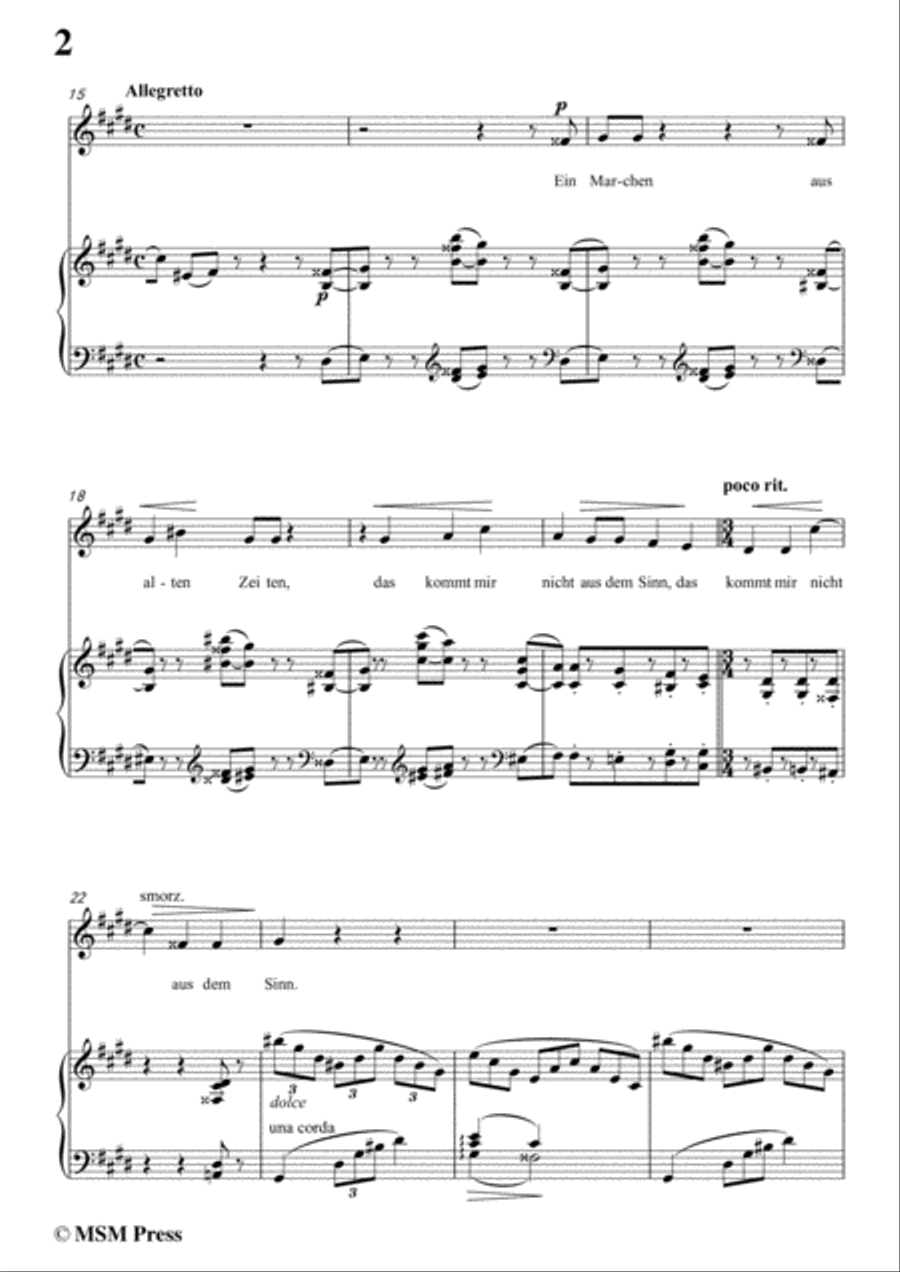 Liszt-Die Lorelei in E Major,for Voice and Piano Voice Solo scores gallery preview page 4