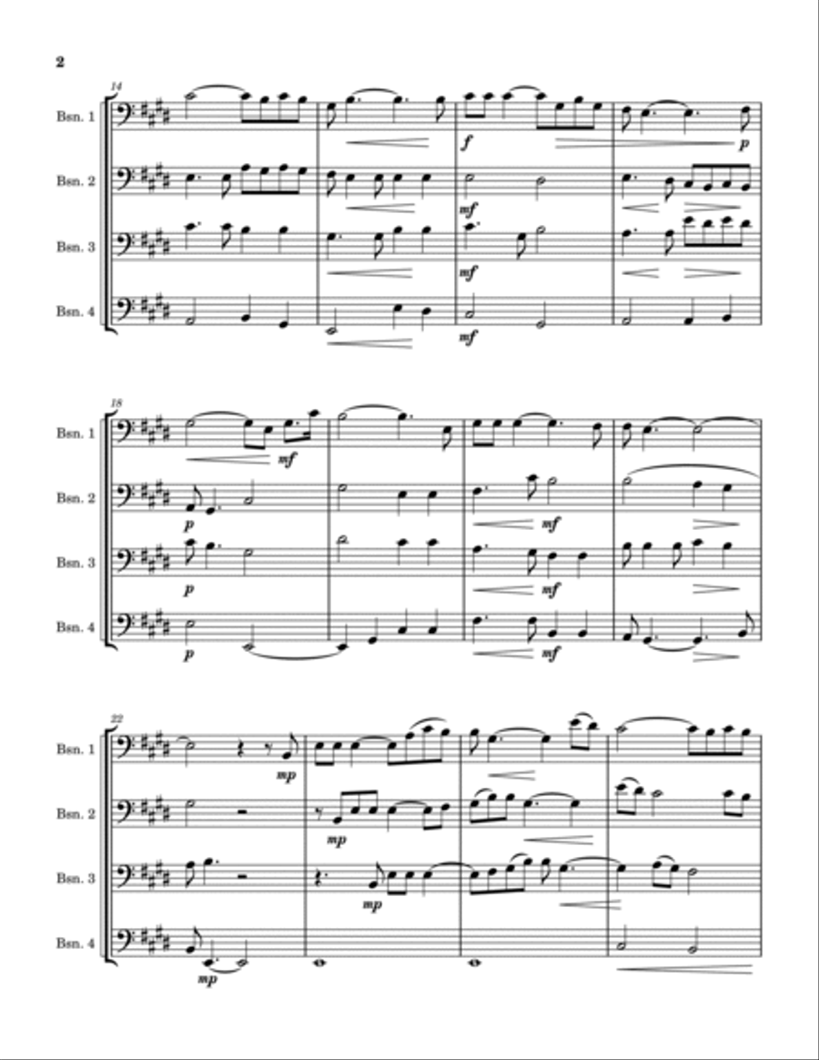 Shenandoah Bassoon Quartet scores gallery preview page 2
