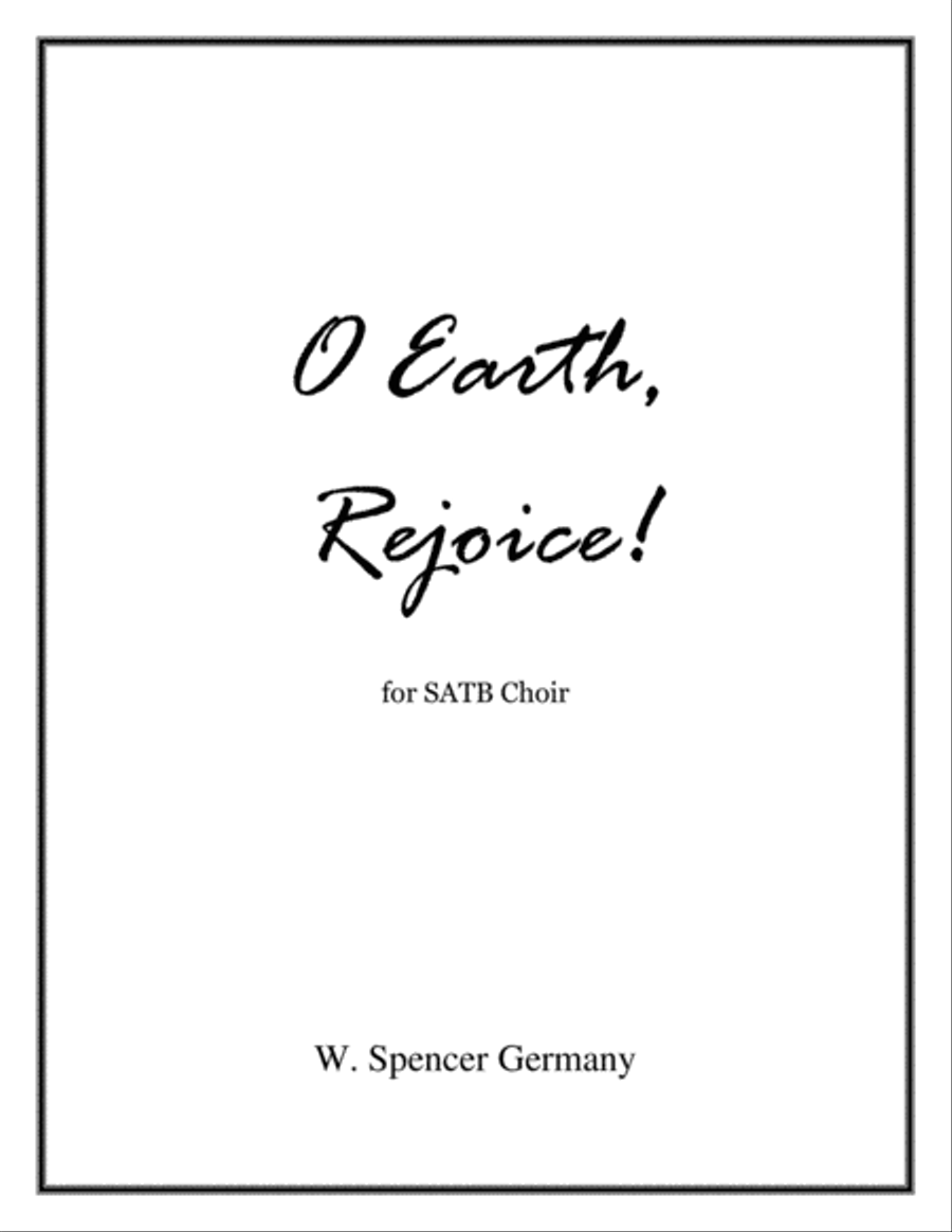 O Earth, Rejoice! 4-Part scores gallery preview page 1