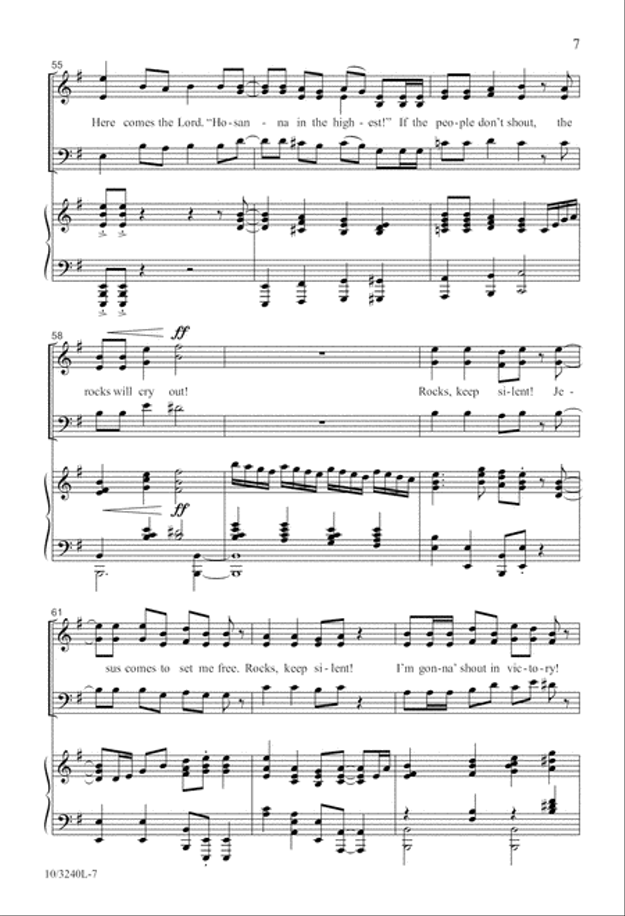 Ain't No Rock Gonna' Shout for Me 3-Part scores gallery preview page 7