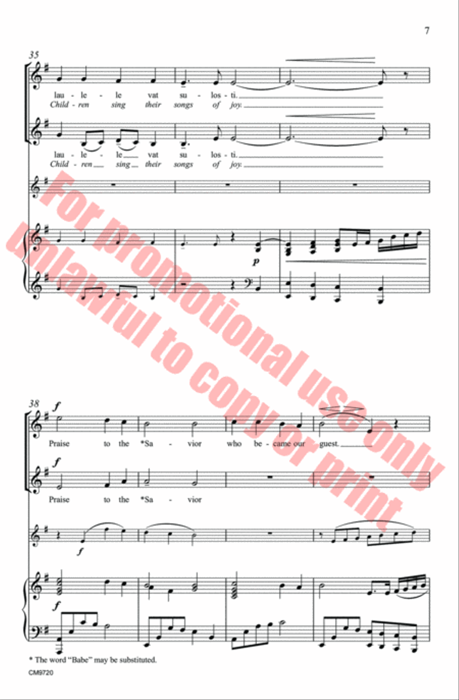 Joulupuu on rakenettu Choir scores gallery preview page 7