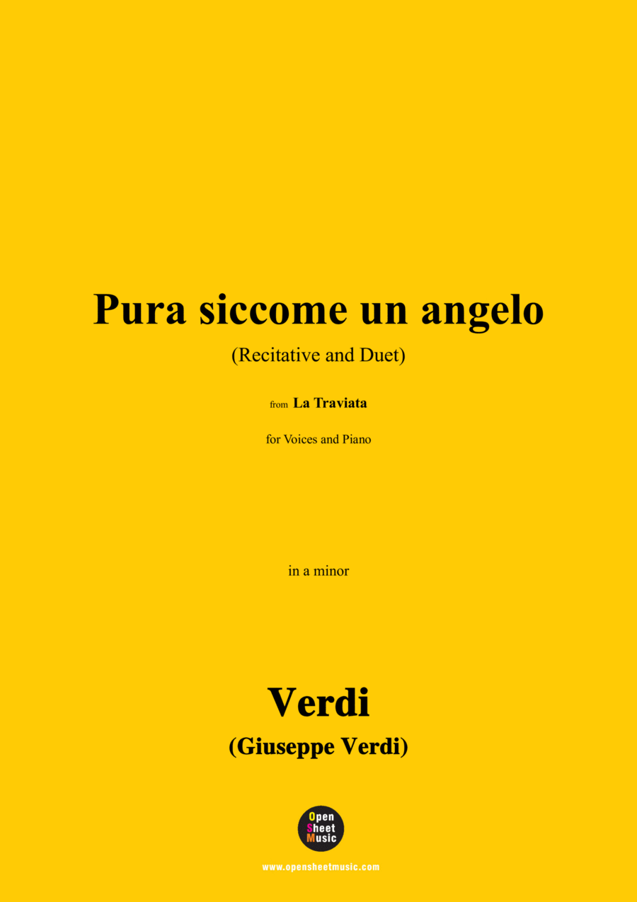 Verdi-Pura siccome un angelo(Recitative and Duet),Act 2 No.8,in a minor Voice scores gallery preview page 1