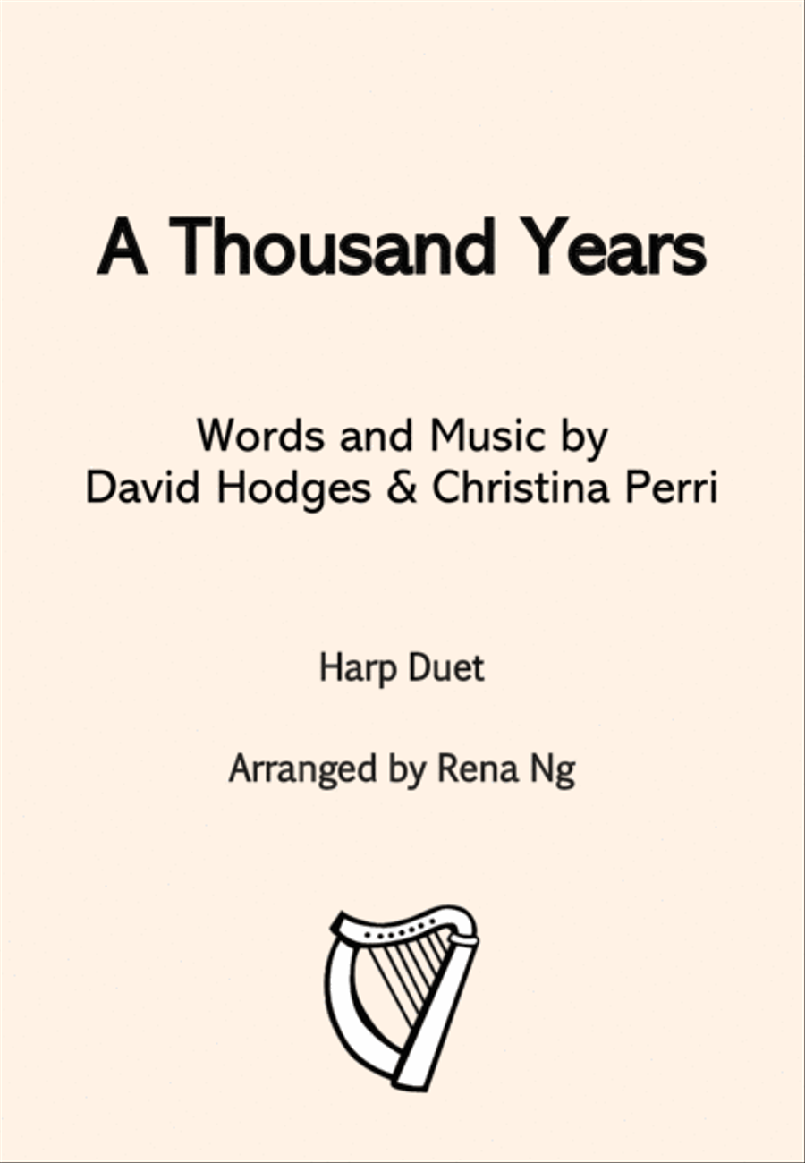 A Thousand Years by Christina Perri Harp - Digital Sheet Music