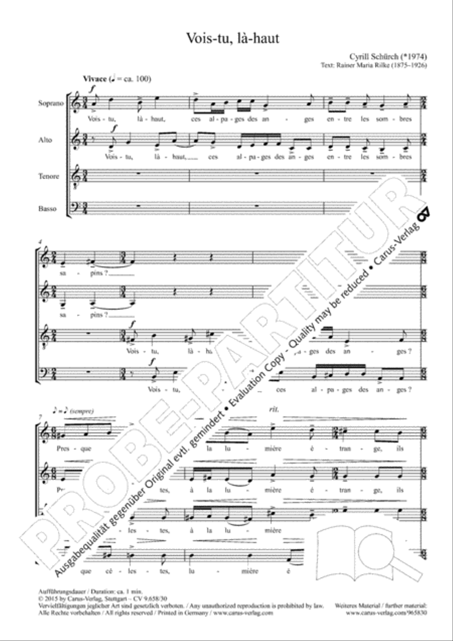 Vois-tu, la haut Vois-tu, la haut 4-Part scores gallery preview page 3