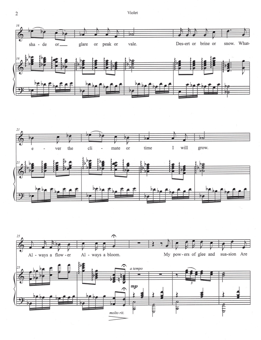 Violet Violet Piano, Vocal scores gallery preview page 2