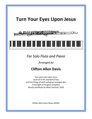Turn Your Eyes Upon Jesus (Lemmel) for solo flute and keyboard