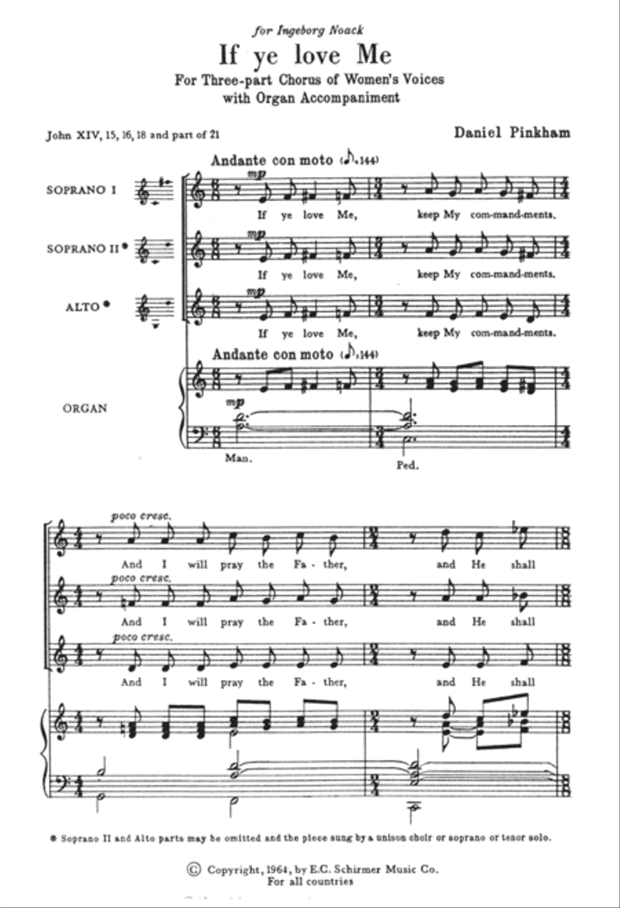 If Ye Love Me If Ye Love Me SSA scores gallery preview page 2